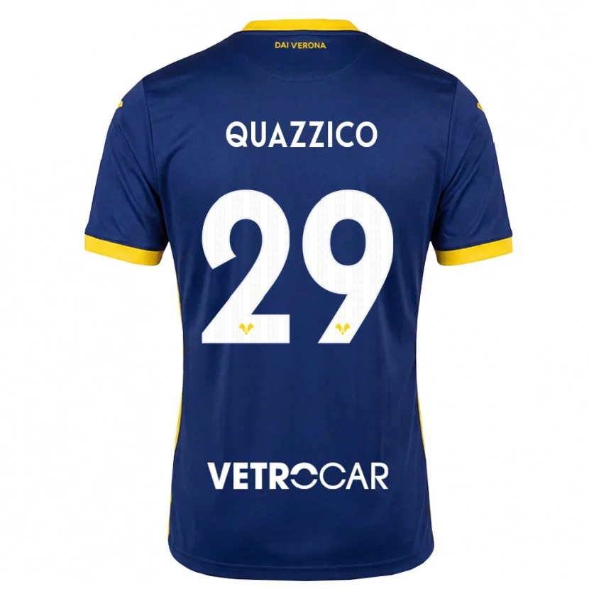 Danxen Criança Camisola Francesca Quazzico #29 Azul Real Amarelo Branco Principal 2026/27 Camisa
