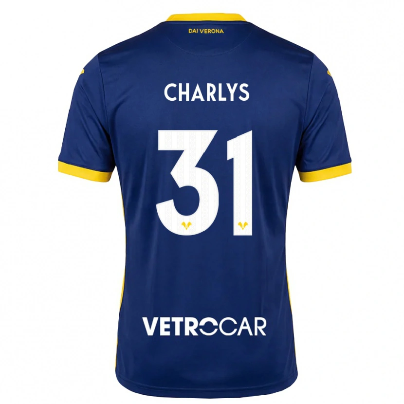 Danxen Criança Camisola Charlys Matheus Lima Pontes #31 Azul Real Amarelo Branco Principal 2026/27 Camisa