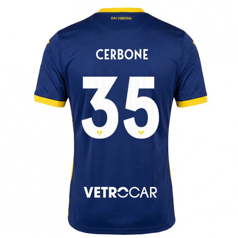 Danxen Criança Camisola Salvatore Cerbone #35 Azul Real Amarelo Branco Principal 2026/27 Camisa
