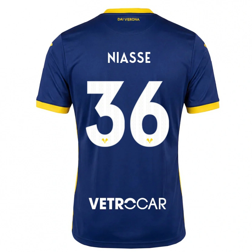 Danxen Criança Camisola Cheikh Niasse #36 Azul Real Amarelo Branco Principal 2026/27 Camisa