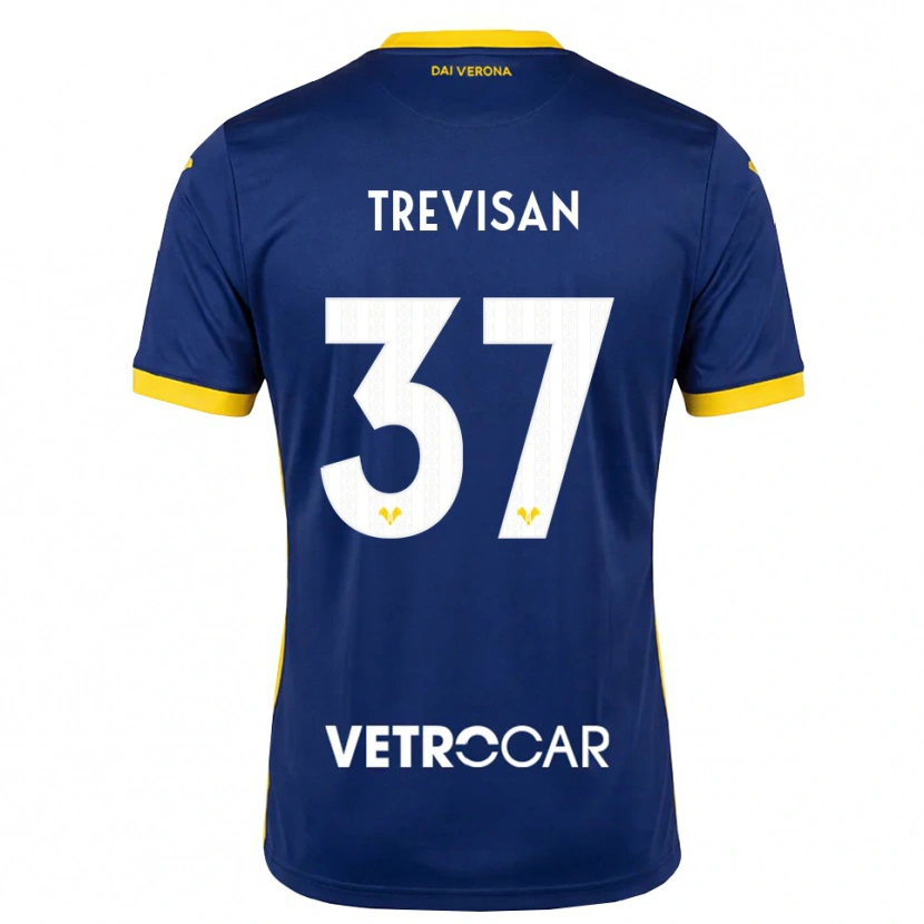 Danxen Criança Camisola Michael Trevisan #37 Azul Real Amarelo Branco Principal 2026/27 Camisa