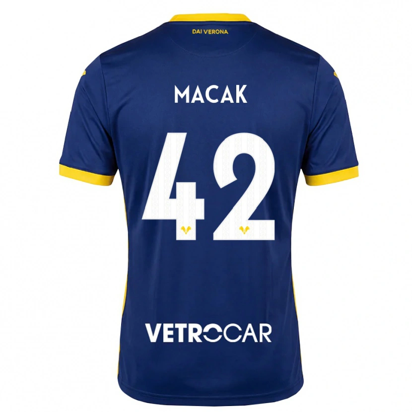 Danxen Criança Camisola Tian Macak #42 Azul Real Amarelo Branco Principal 2026/27 Camisa