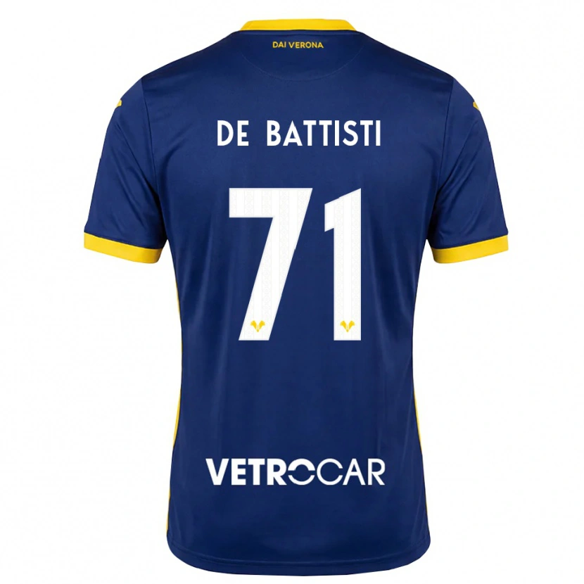 Danxen Criança Camisola Davide De Battisti #71 Azul Real Amarelo Branco Principal 2026/27 Camisa