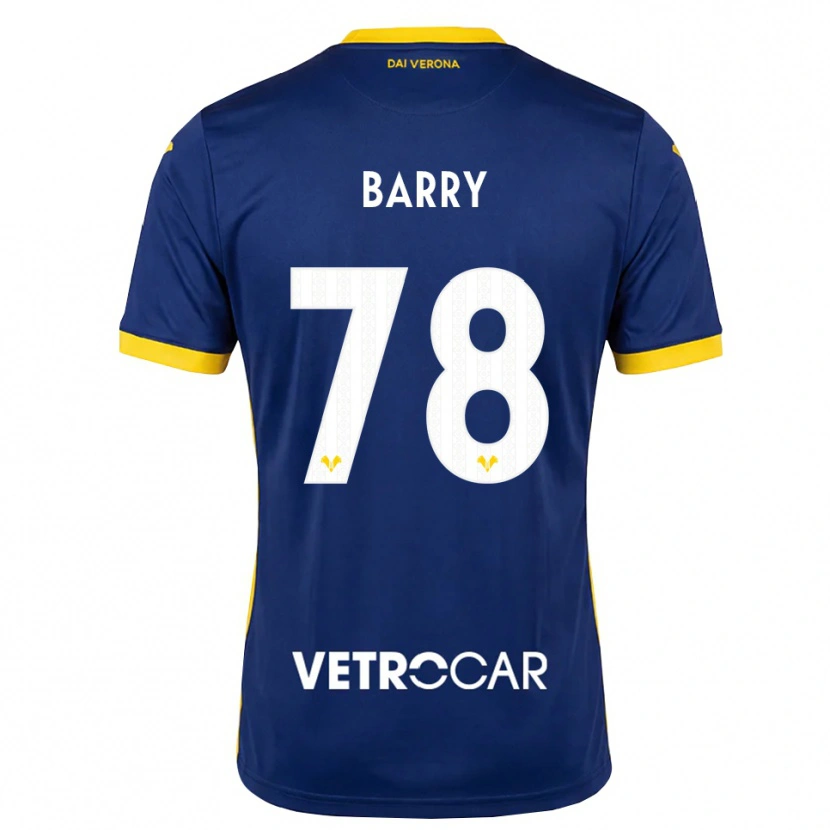 Danxen Criança Camisola Oumar Barry #78 Azul Real Amarelo Branco Principal 2026/27 Camisa