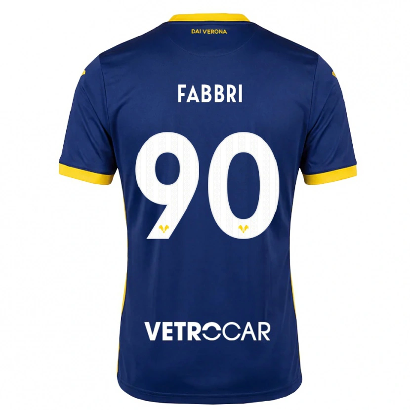 Danxen Criança Camisola Alessandro Fabbri #90 Azul Real Amarelo Branco Principal 2026/27 Camisa