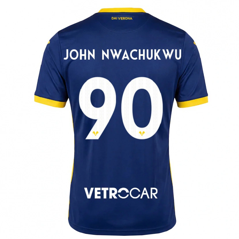 Danxen Criança Camisola Samuel John Nwachukwu #90 Azul Real Amarelo Branco Principal 2026/27 Camisa