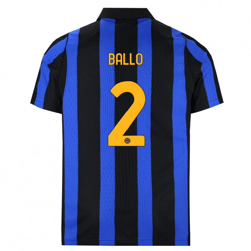 Danxen Criança Camisola Lamine Ballo #2 Preto Azul Amarelo Principal 2026/27 Camisa