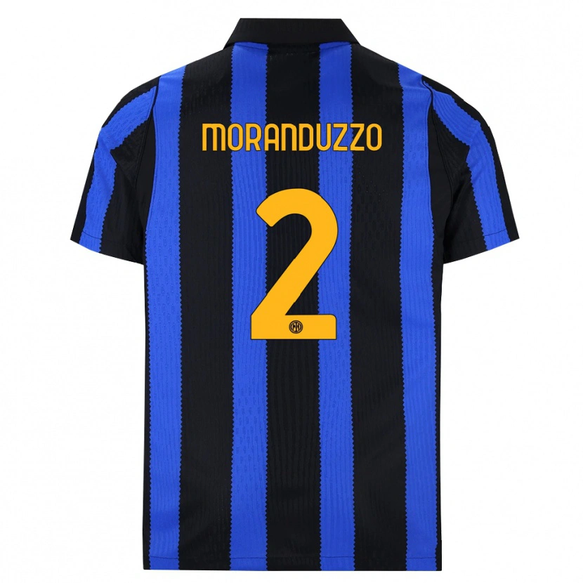 Danxen Criança Camisola Nicolo Moranduzzo #2 Preto Azul Amarelo Principal 2026/27 Camisa