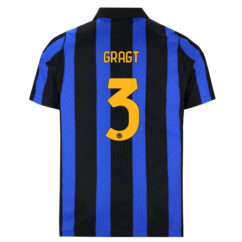 Danxen Criança Camisola Stefanie Van Der Gragt #3 Preto Azul Amarelo Principal 2026/27 Camisa