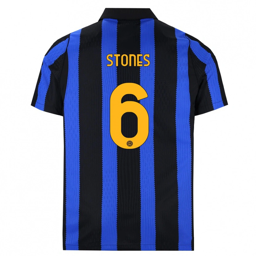 Danxen Criança Camisola John Stones #6 Preto Azul Amarelo Principal 2026/27 Camisa