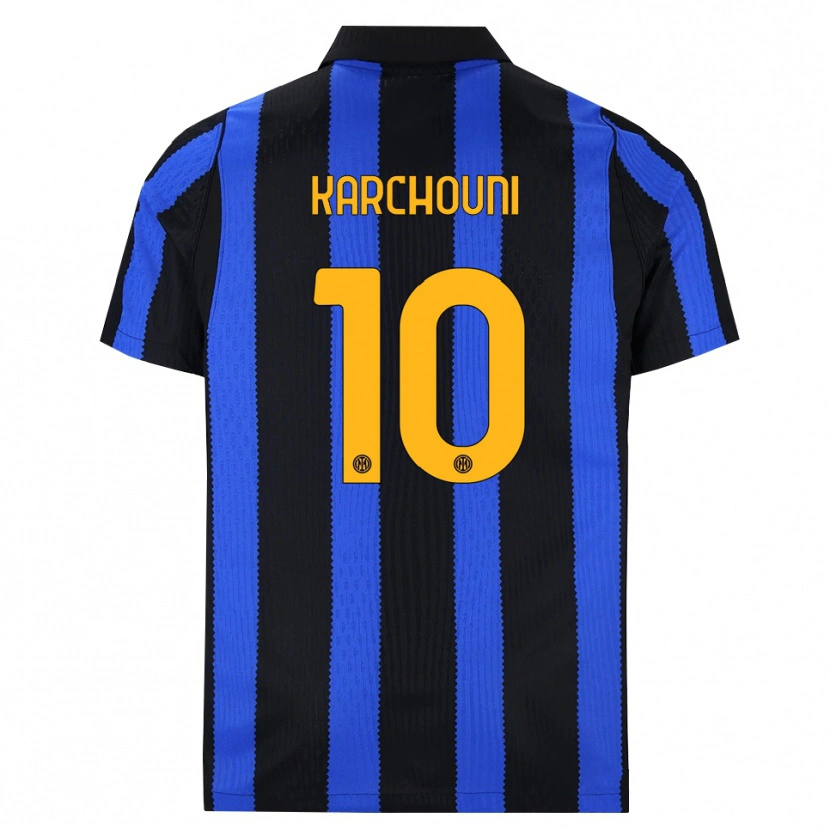Danxen Criança Camisola Ghoutia Karchouni #10 Preto Azul Amarelo Principal 2026/27 Camisa