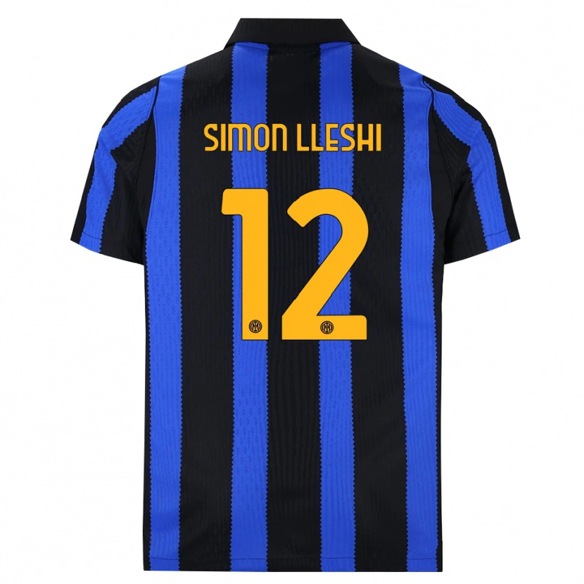 Danxen Criança Camisola Simon Lleshi #12 Preto Azul Amarelo Principal 2026/27 Camisa