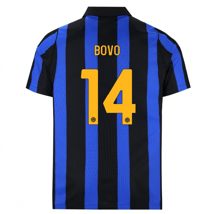 Danxen Criança Camisola Leonardo Bovo #14 Preto Azul Amarelo Principal 2026/27 Camisa