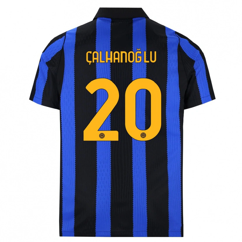 Danxen Criança Camisola Hakan Çalhanoğlu #20 Preto Azul Amarelo Principal 2026/27 Camisa