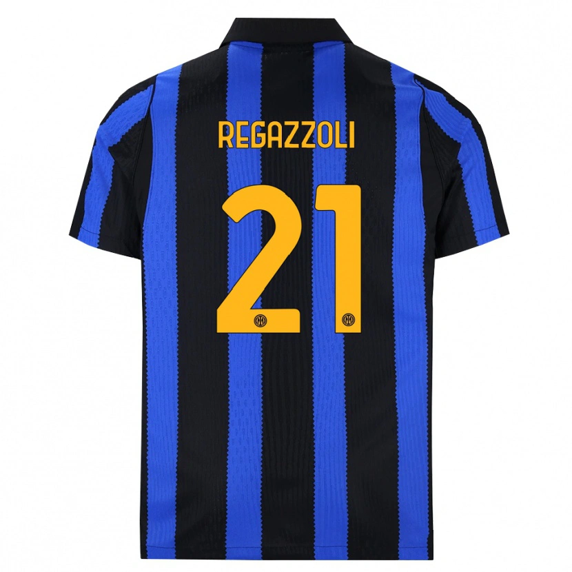Danxen Criança Camisola Alice Regazzoli #21 Preto Azul Amarelo Principal 2026/27 Camisa