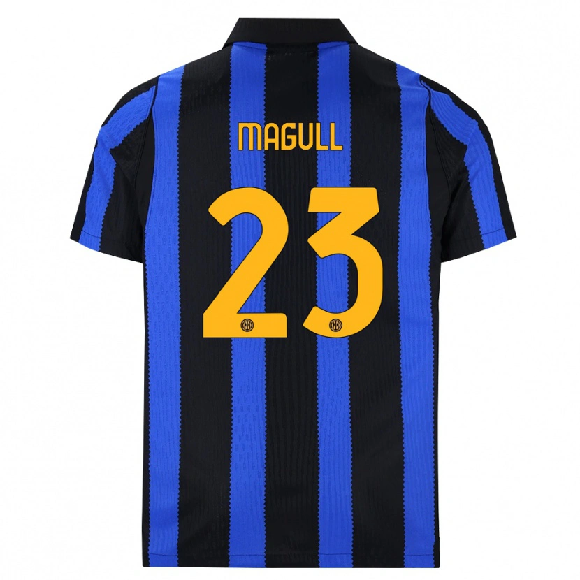 Danxen Criança Camisola Lina Magull #23 Preto Azul Amarelo Principal 2026/27 Camisa