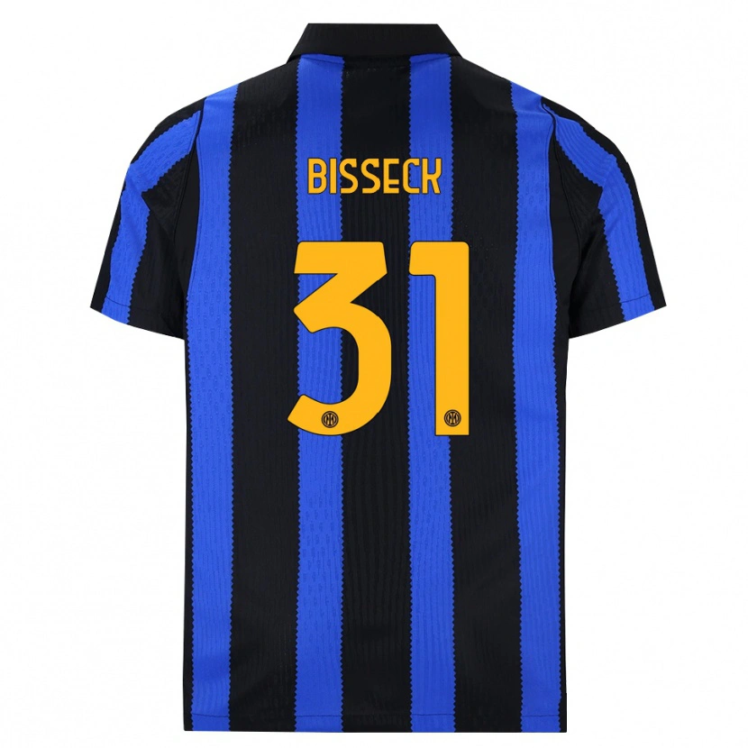 Danxen Criança Camisola Yann Bisseck #31 Preto Azul Amarelo Principal 2026/27 Camisa