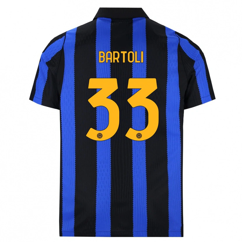 Danxen Criança Camisola Elisa Bartoli #33 Preto Azul Amarelo Principal 2026/27 Camisa
