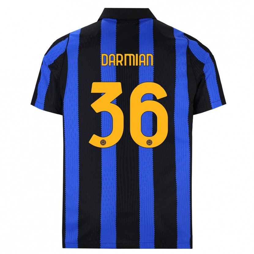 Danxen Criança Camisola Matteo Darmian #36 Preto Azul Amarelo Principal 2026/27 Camisa
