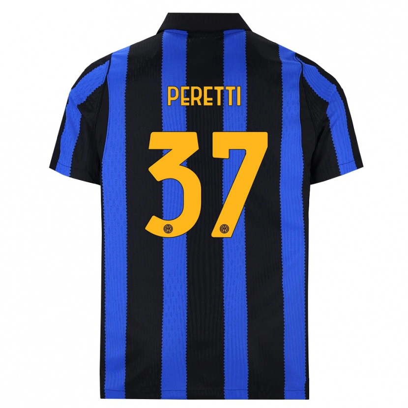 Danxen Criança Camisola Lorenzo Peretti #37 Preto Azul Amarelo Principal 2026/27 Camisa