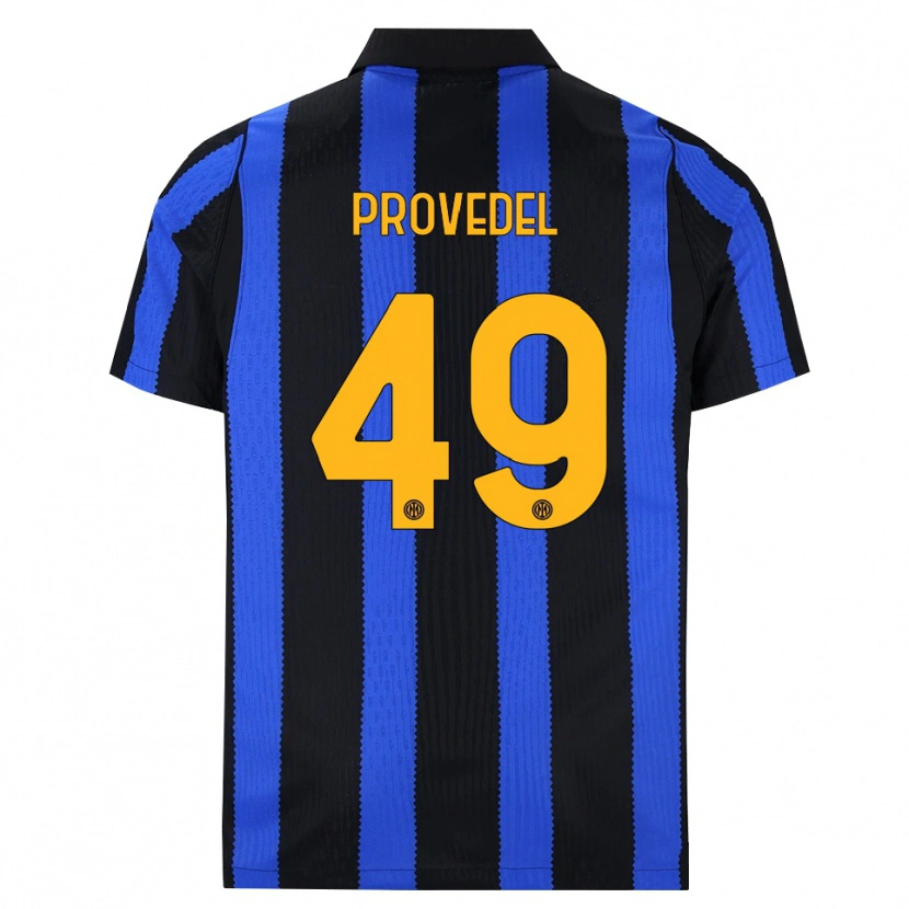 Danxen Criança Camisola Ivan Provedel #49 Preto Azul Amarelo Principal 2026/27 Camisa