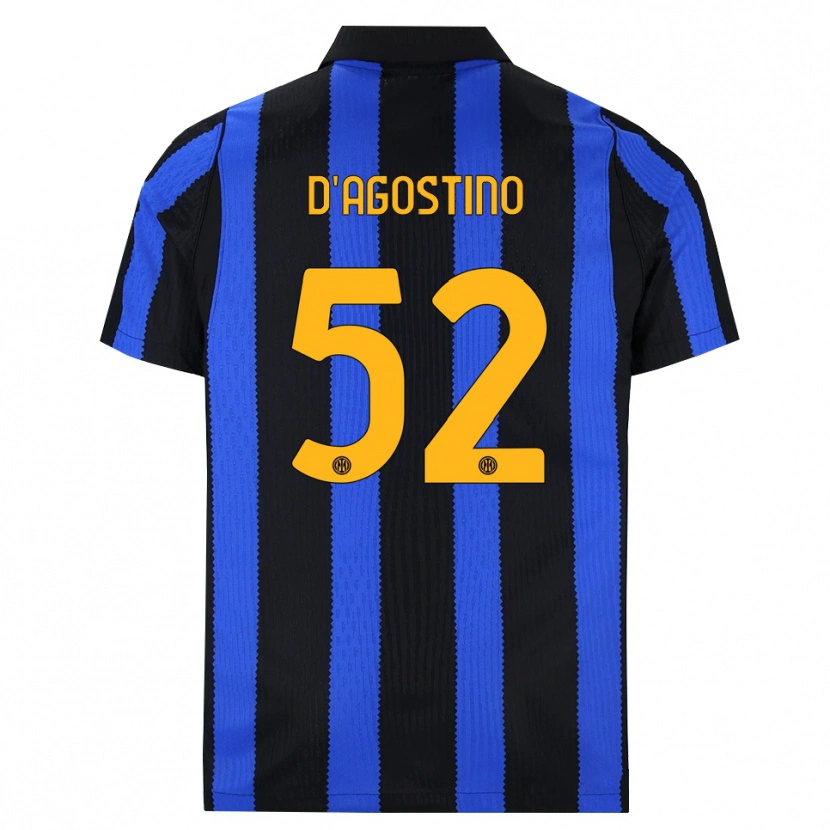Danxen Criança Camisola Giovanni D'agostino #52 Preto Azul Amarelo Principal 2026/27 Camisa