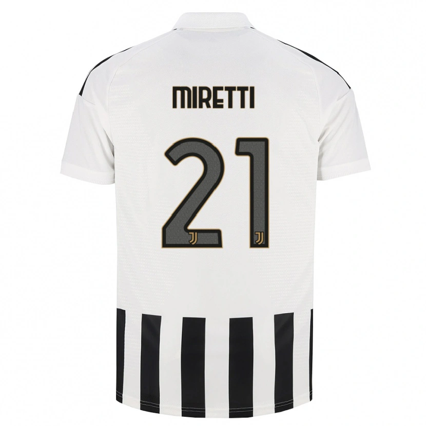 Danxen Criança Camisola Fabio Miretti #21 Preto Branco Marrom Principal 2026/27 Camisa