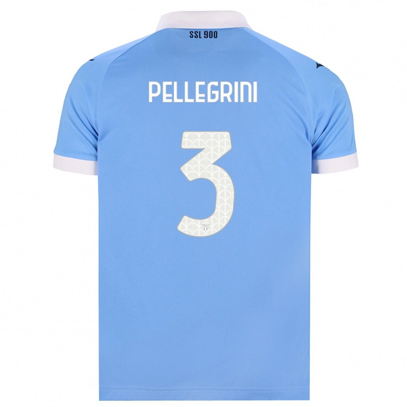 Danxen Criança Camisola Luca Pellegrini #3 Azul Celeste Preto Branco Principal 2026/27 Camisa