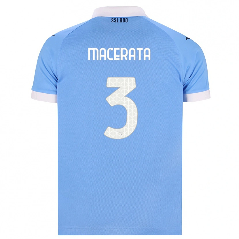 Danxen Criança Camisola Francesco Macerata #3 Azul Celeste Preto Branco Principal 2026/27 Camisa