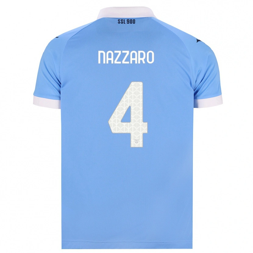 Danxen Criança Camisola Marco Nazzaro #4 Azul Celeste Preto Branco Principal 2026/27 Camisa