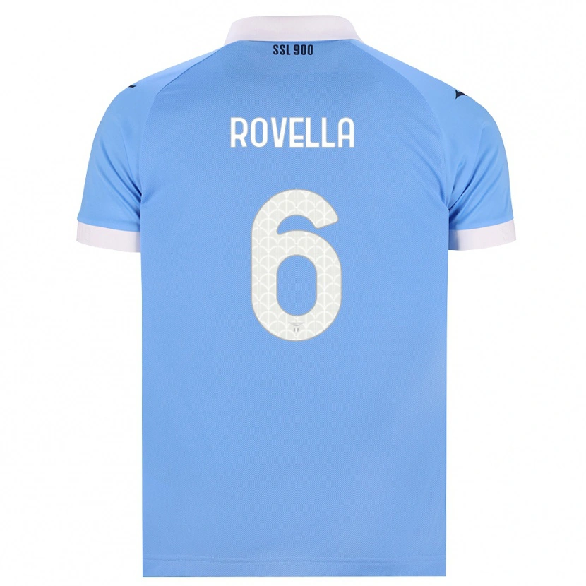 Danxen Criança Camisola Nicolò Rovella #6 Azul Celeste Preto Branco Principal 2026/27 Camisa
