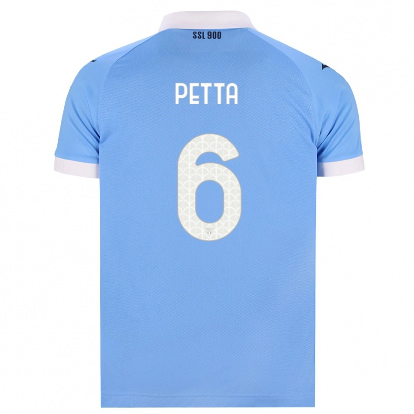 Danxen Criança Camisola Andrea Petta #6 Azul Celeste Preto Branco Principal 2026/27 Camisa