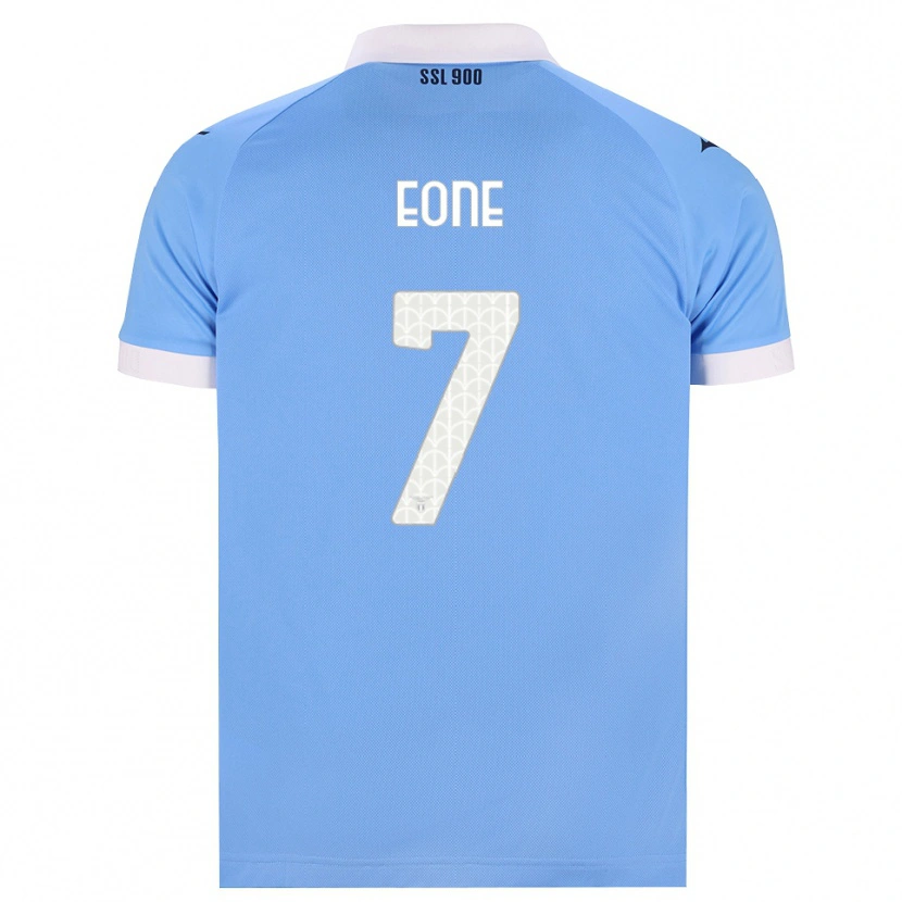 Danxen Criança Camisola Emmanuel Eone #7 Azul Celeste Preto Branco Principal 2026/27 Camisa