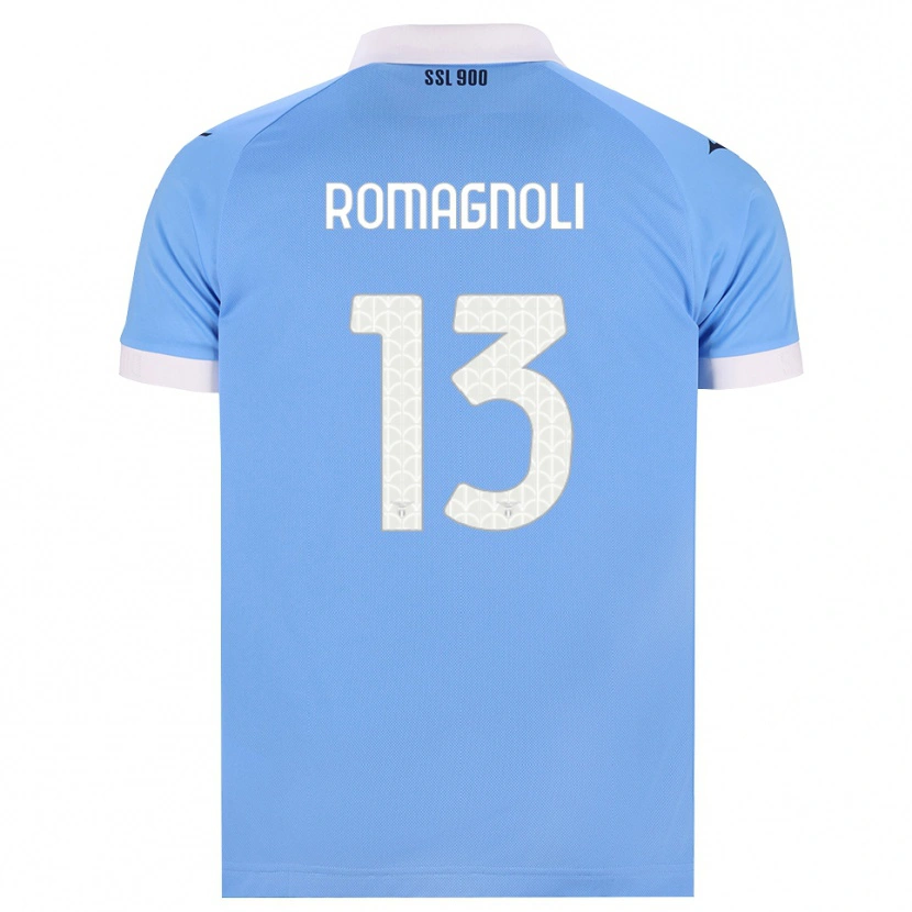 Danxen Criança Camisola Alessio Romagnoli #13 Azul Celeste Preto Branco Principal 2026/27 Camisa