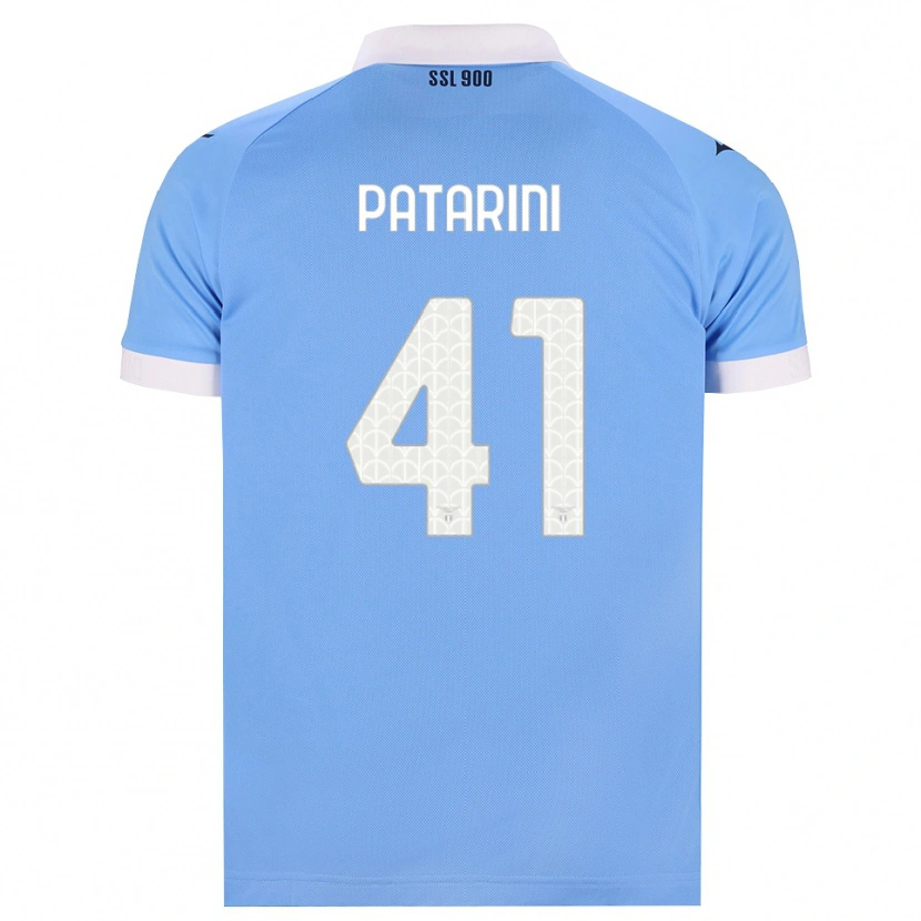 Danxen Criança Camisola Riccardo Patarini #41 Azul Celeste Preto Branco Principal 2026/27 Camisa