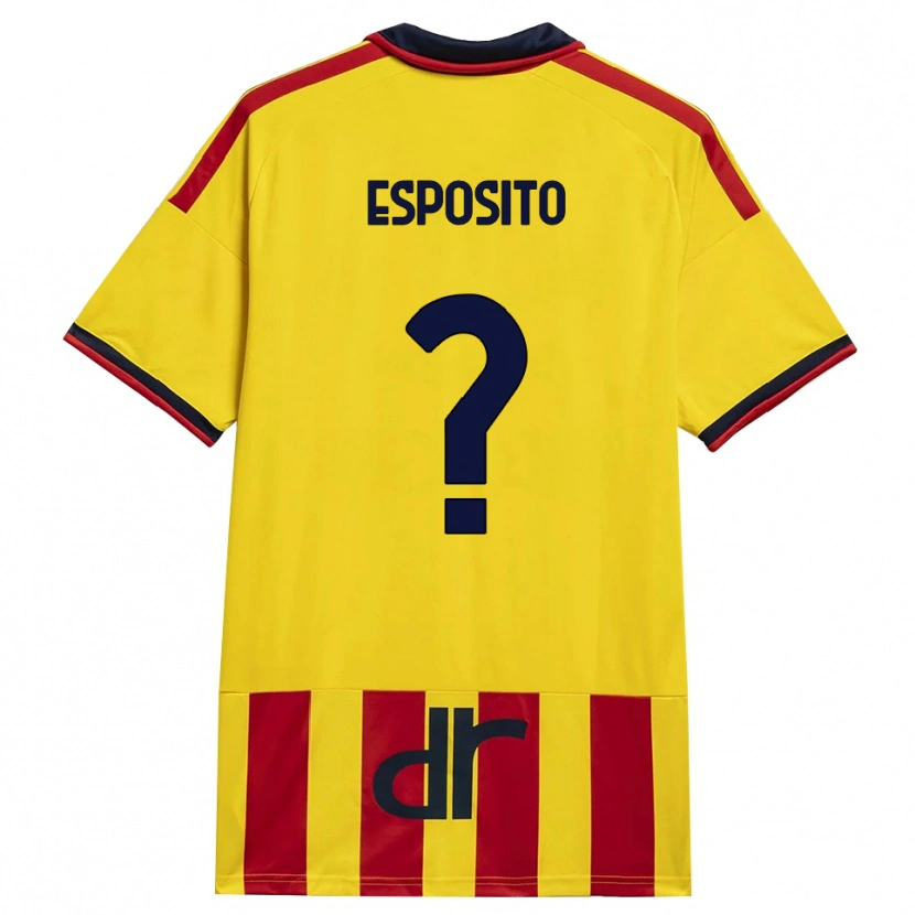 Danxen Criança Camisola Sebastian Esposito #0 Amarelo Vermelho Principal 2026/27 Camisa
