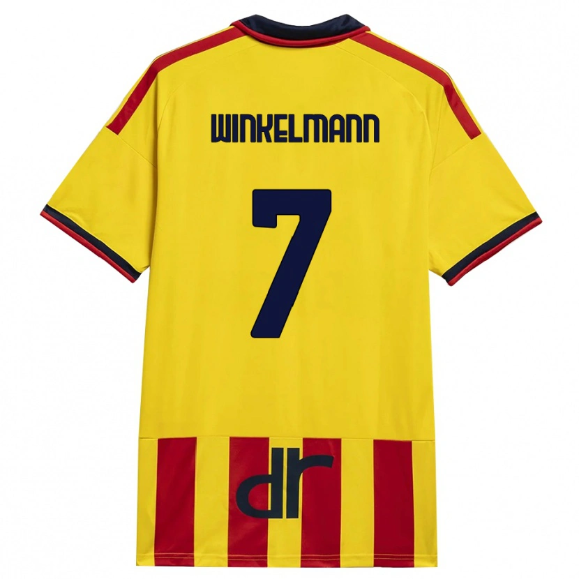 Danxen Criança Camisola Till Winkelmann #7 Amarelo Vermelho Principal 2026/27 Camisa