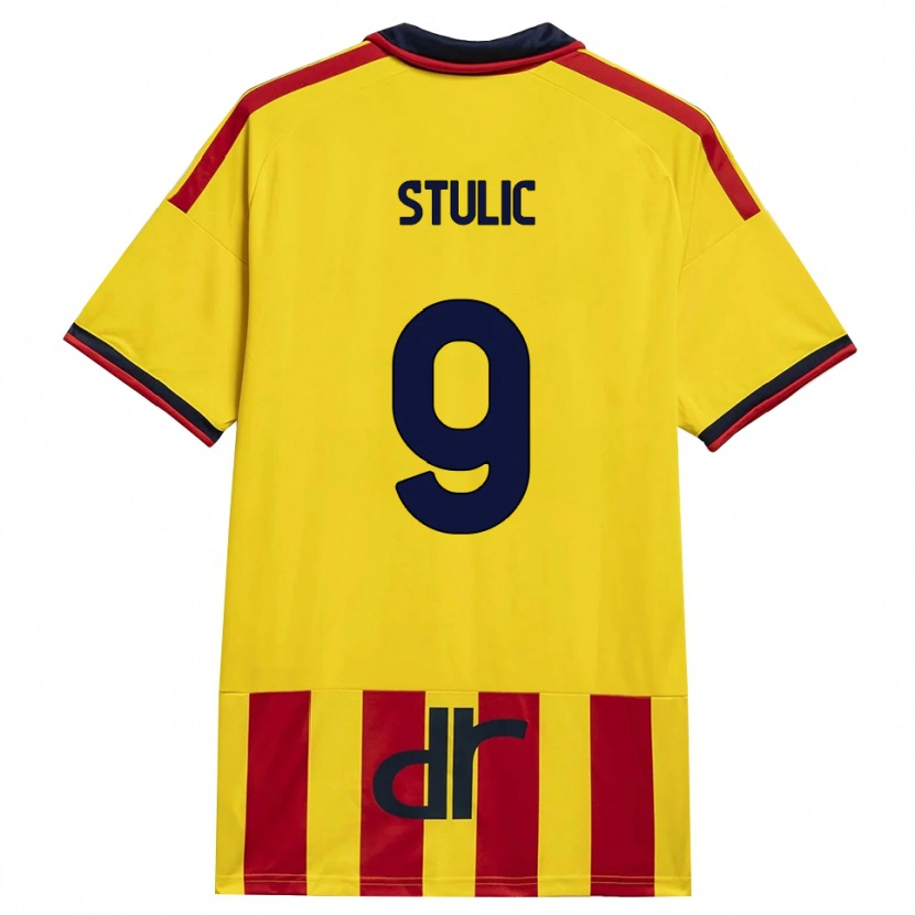 Danxen Criança Camisola Nikola Stulic #9 Amarelo Vermelho Principal 2026/27 Camisa