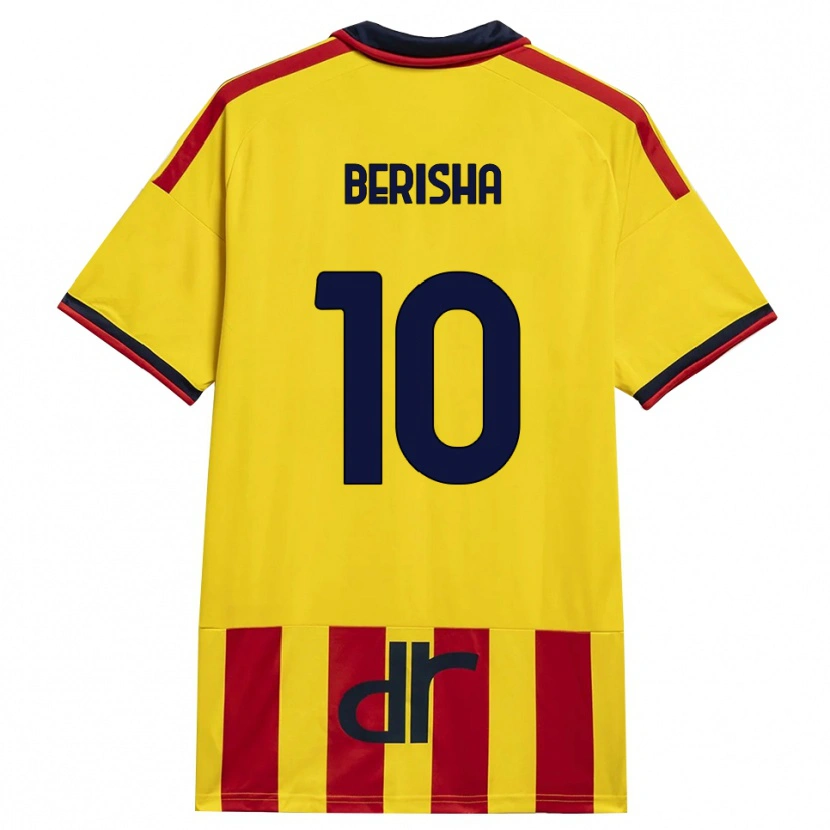 Danxen Criança Camisola Medon Berisha #10 Amarelo Vermelho Principal 2026/27 Camisa