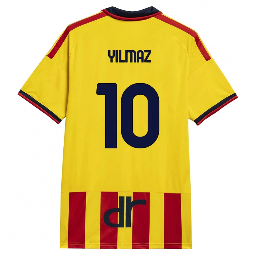 Danxen Criança Camisola Enes Yilmaz #10 Amarelo Vermelho Principal 2026/27 Camisa