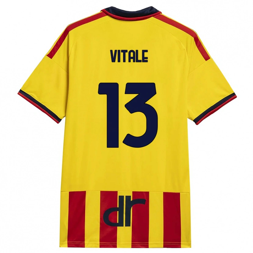 Danxen Criança Camisola Leonardo Vitale #13 Amarelo Vermelho Principal 2026/27 Camisa