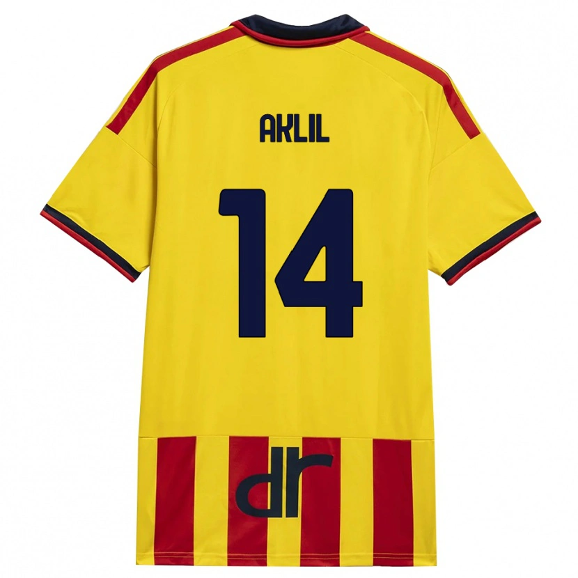 Danxen Criança Camisola Lino Aklil #14 Amarelo Vermelho Principal 2026/27 Camisa