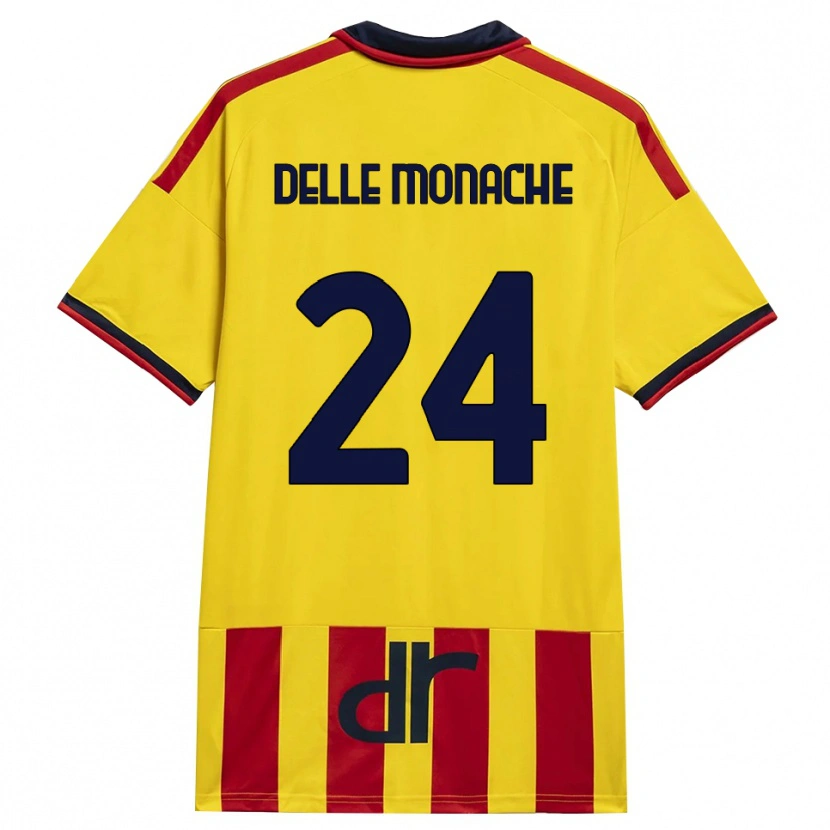 Danxen Criança Camisola Marco Delle Monache #24 Amarelo Vermelho Principal 2026/27 Camisa