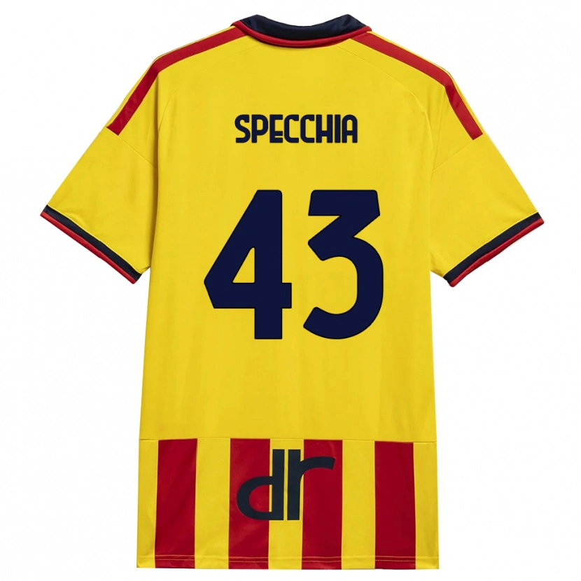 Danxen Criança Camisola Marco Specchia #43 Amarelo Vermelho Principal 2026/27 Camisa