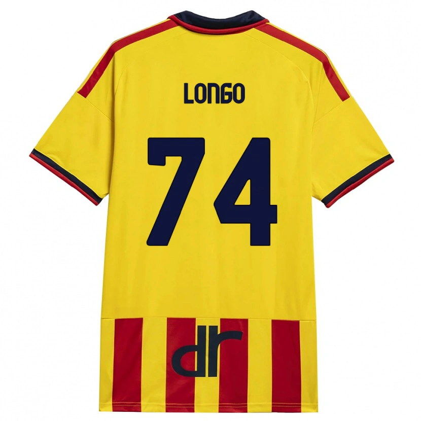 Danxen Criança Camisola Francesco Longo #74 Amarelo Vermelho Principal 2026/27 Camisa
