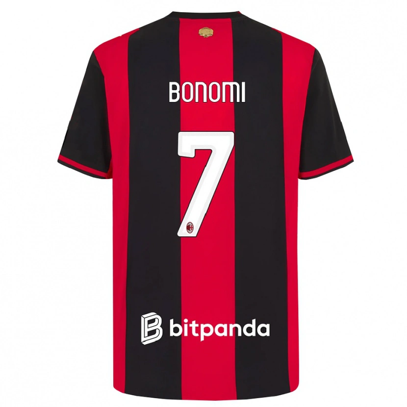 Danxen Criança Camisola Alessandro Bonomi #7 Vermelho Preto Branco Principal 2026/27 Camisa