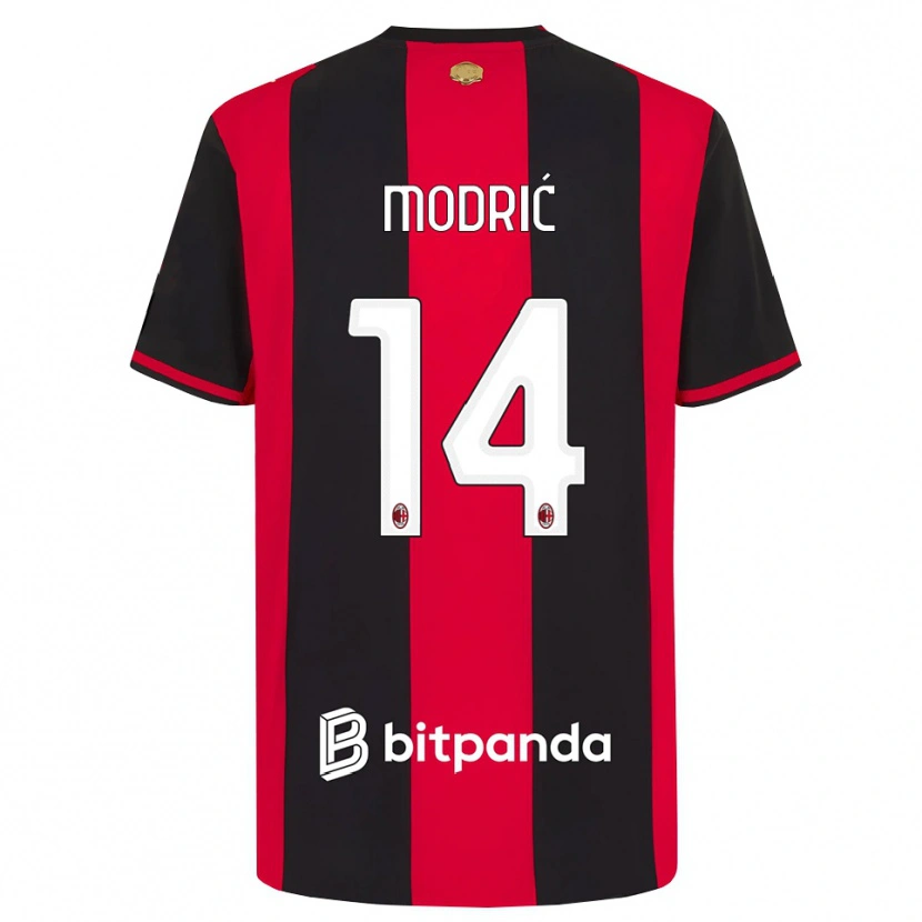 Danxen Criança Camisola Luka Modrić #14 Vermelho Preto Branco Principal 2026/27 Camisa