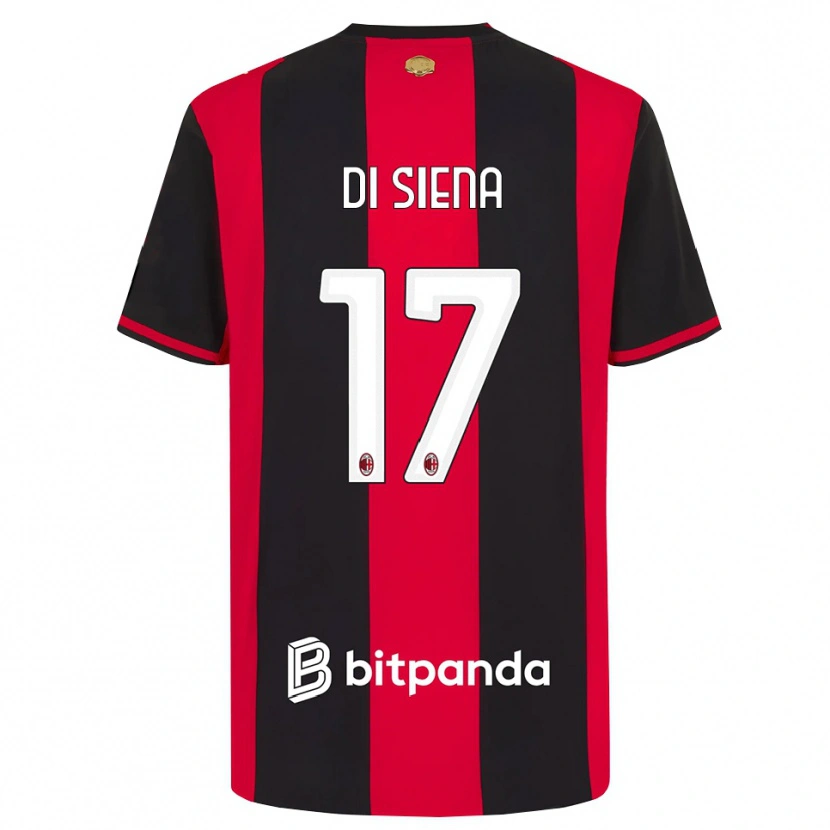 Danxen Criança Camisola Andrea Di Siena #17 Vermelho Preto Branco Principal 2026/27 Camisa