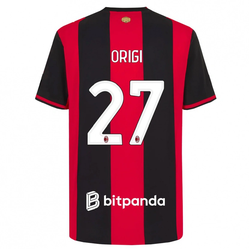 Danxen Criança Camisola Divock Origi #27 Vermelho Preto Branco Principal 2026/27 Camisa