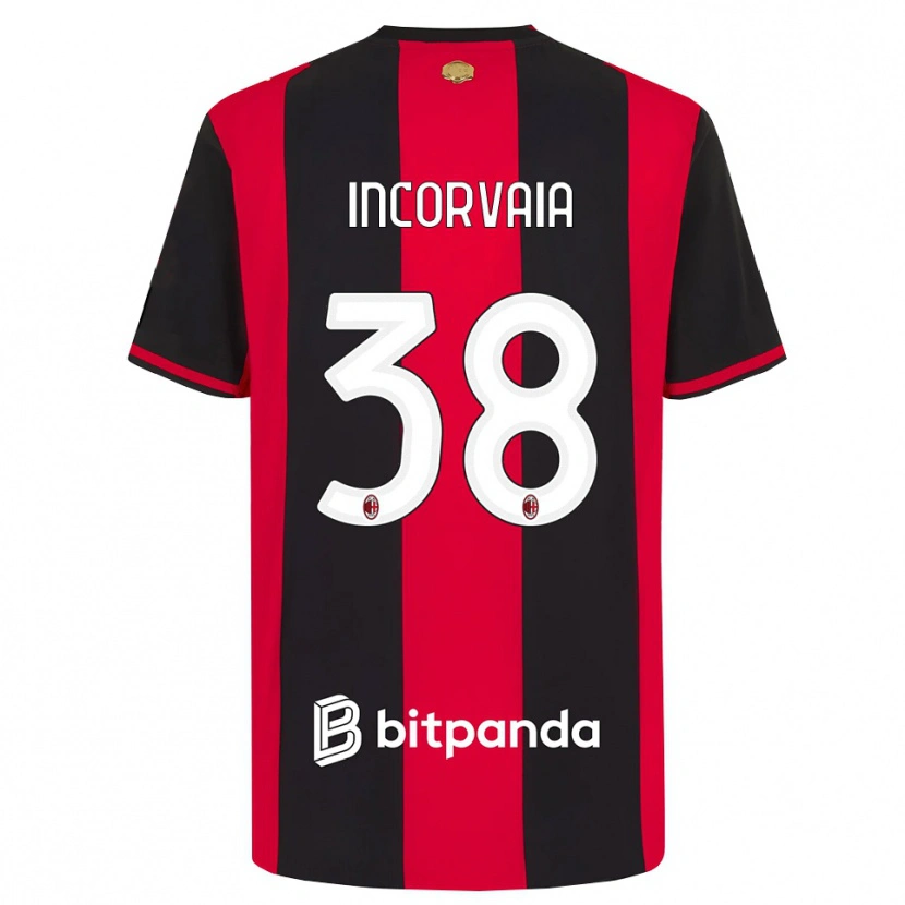 Danxen Criança Camisola Giovanni Incorvaia #38 Vermelho Preto Branco Principal 2026/27 Camisa